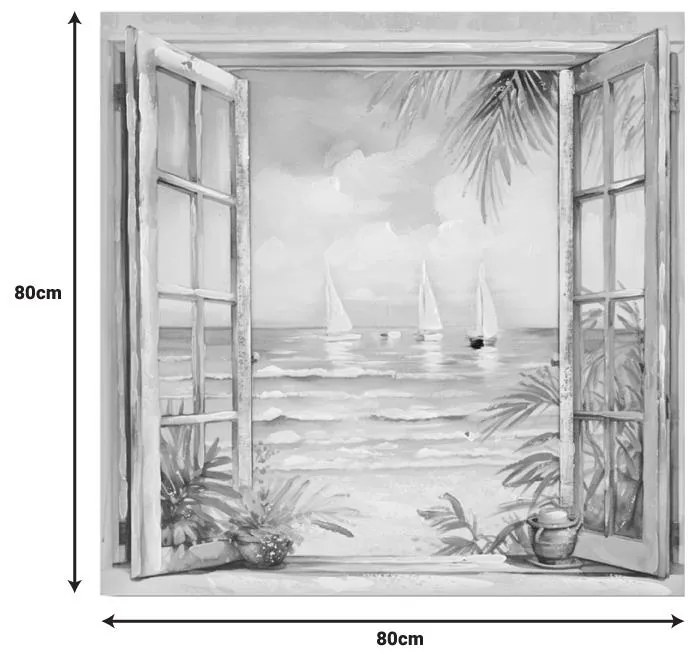 Πίνακας σε Καμβά Deive Ι Inart 80x3x80εκ. 80x3x80 εκ.