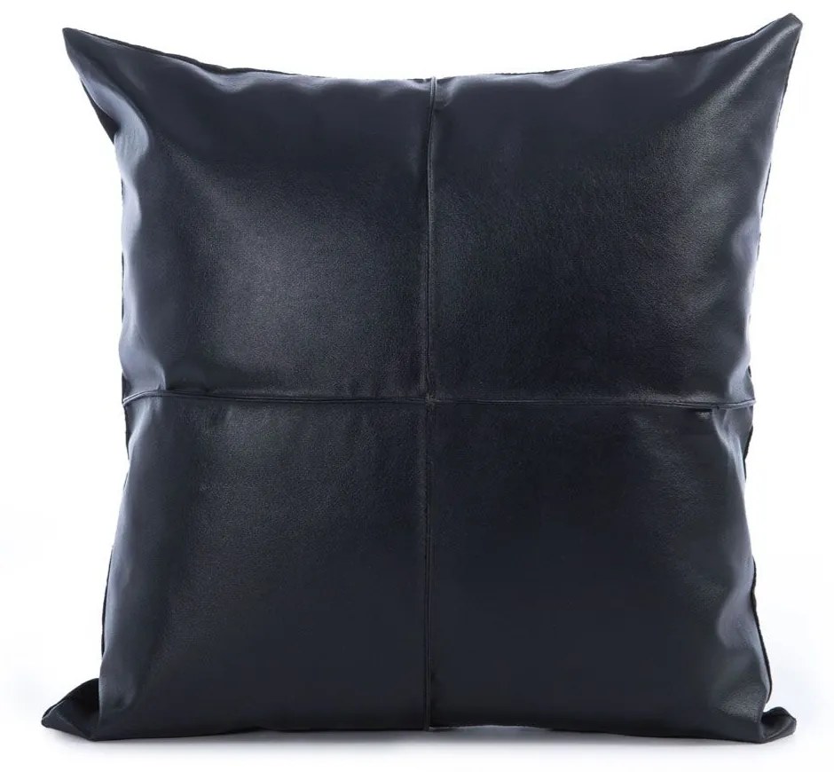 Μαξιλάρι Διακοσμητικό (Με Γέμιση) Lethal Black Nef-Nef Homeware 45X45 Τεχνόδερμα