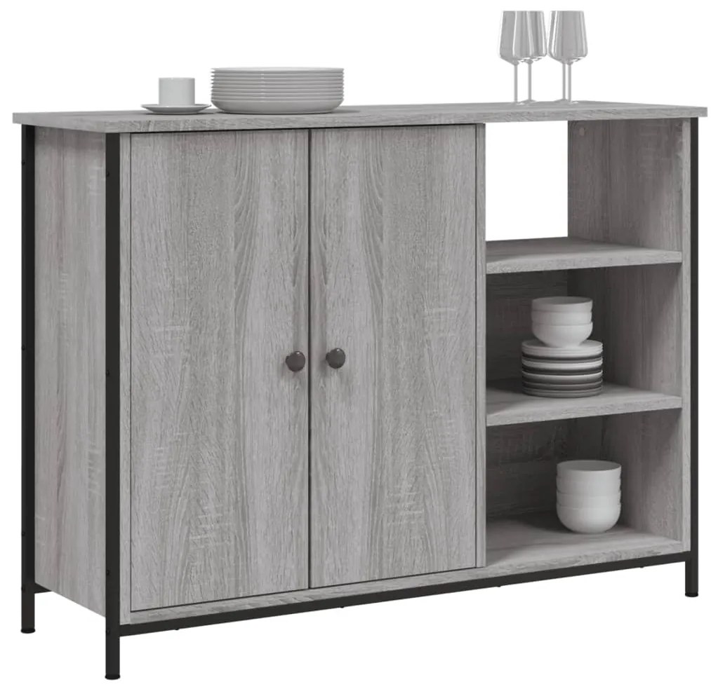 vidaXL Ντουλάπι Γκρι Sonoma 100x33x75 εκ. από Επεξεργασμένο Ξύλο