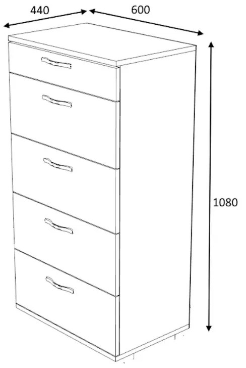 Συρταριέρα Helia Megapap χρώμα φυσικό οξιάς 60x44x108εκ.