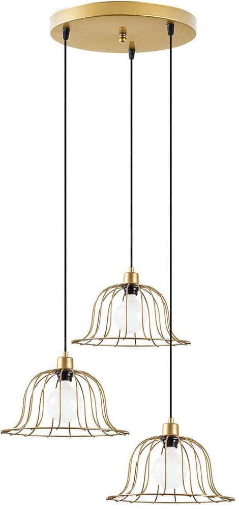 Φωτιστικό Οροφής Boey 942FLG1408 62x62x121cm 3xE27 40W Gold Opviq