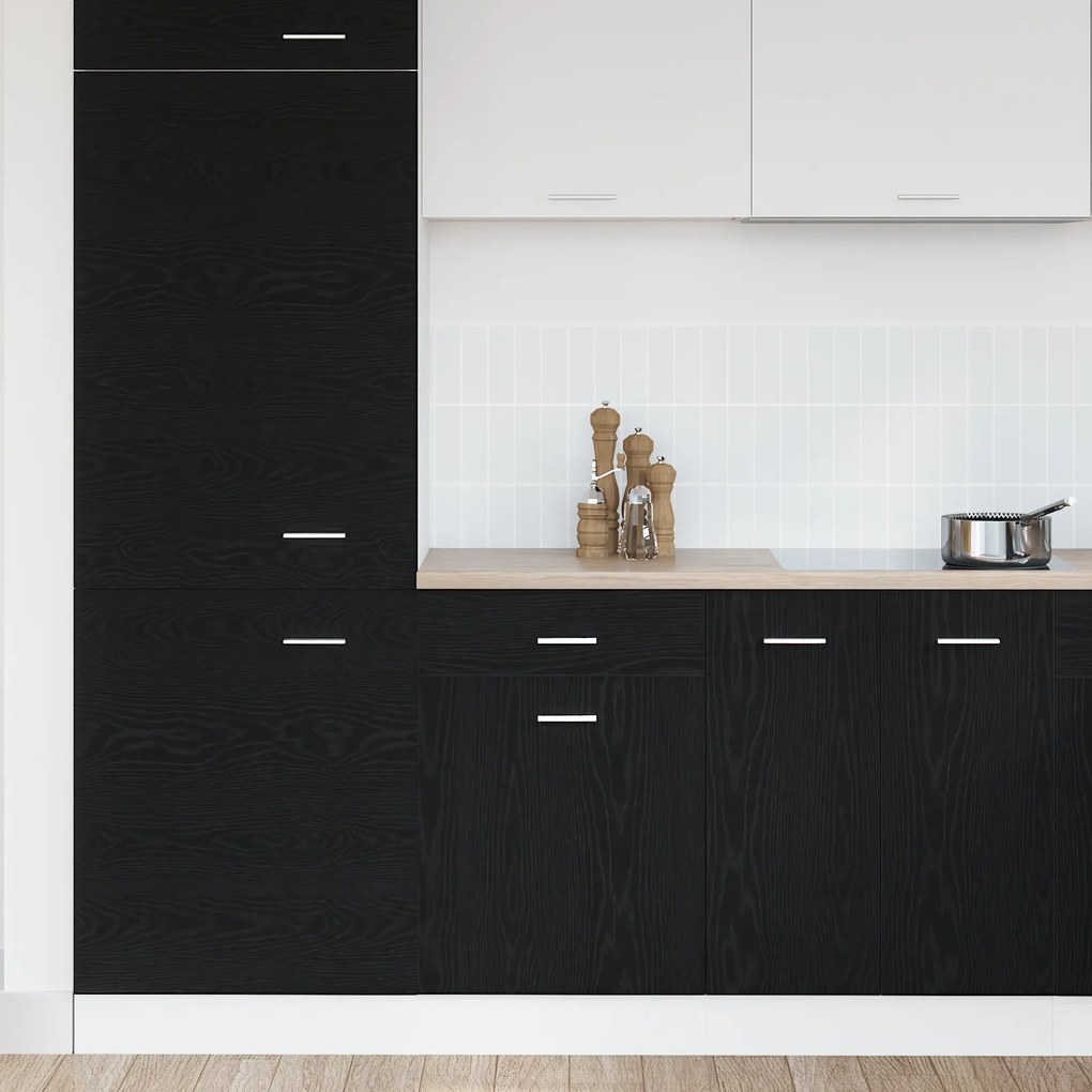 vidaXL Μαύρο Δρυς Ντουλάπι - 50x46x81.5 εκ, φτιαγμένο από επεξεργασμένο ξύλο.