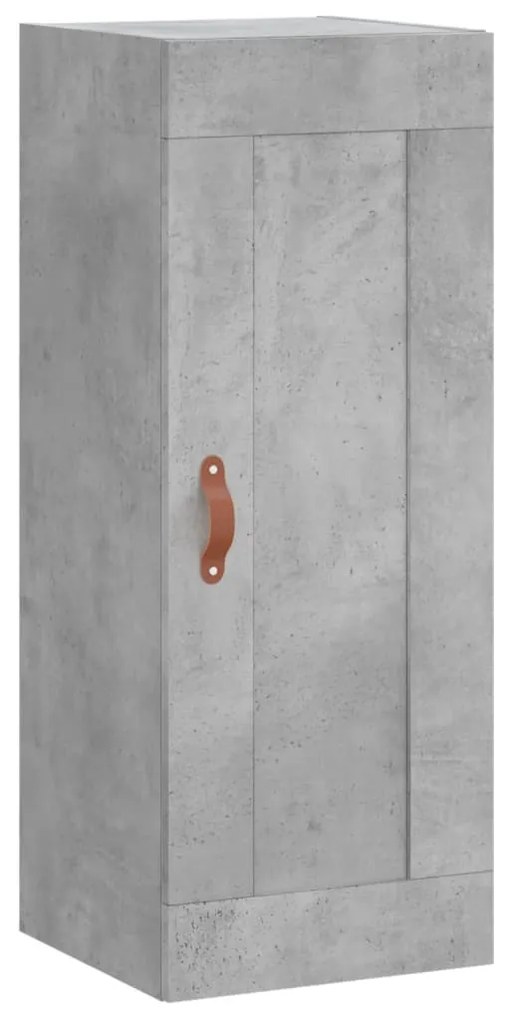 vidaXL Ντουλάπι Γκρι Σκυροδέματος 34,5x34x180 εκ. Επεξεργασμένο Ξύλο