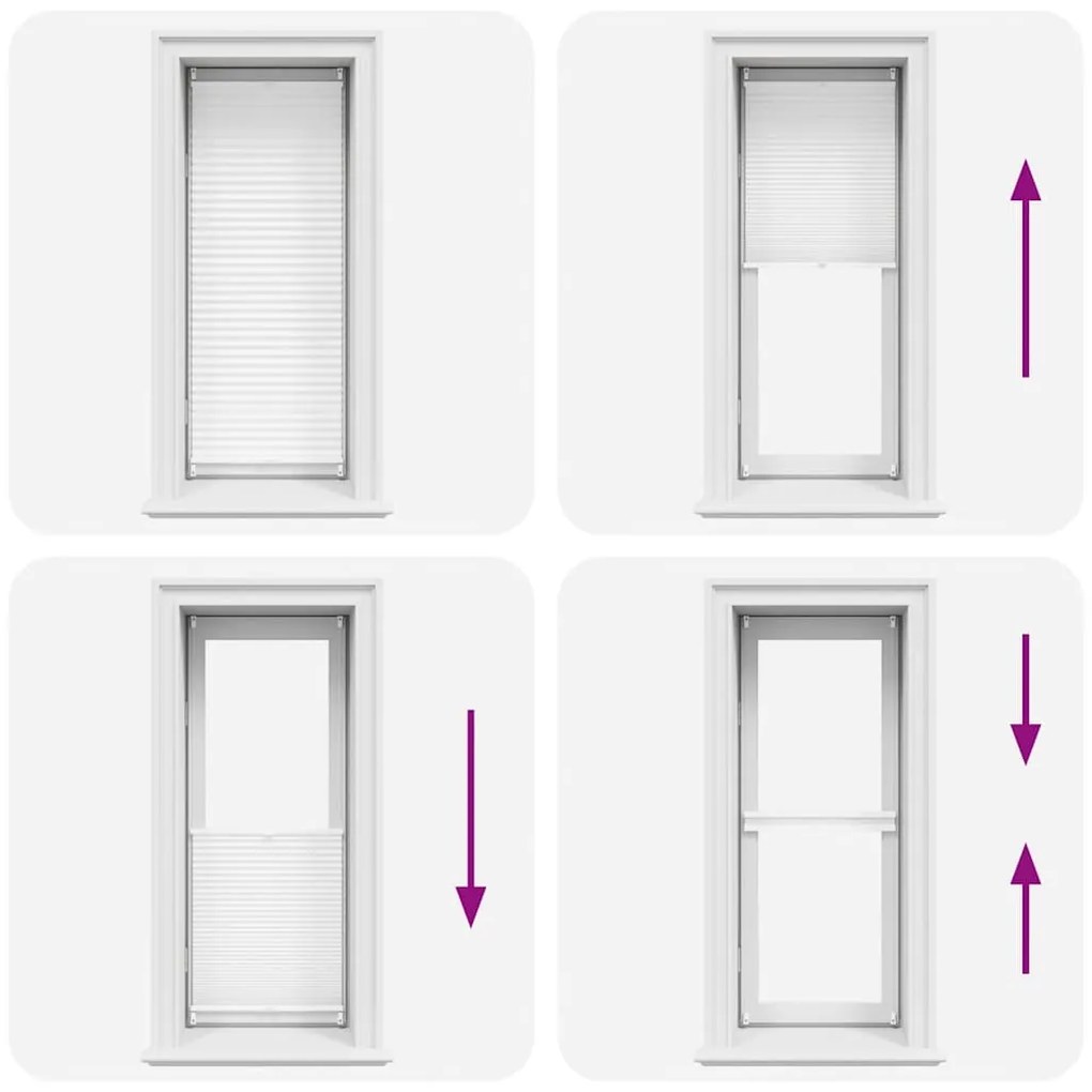 vidaXL Πλισέ ρόλερ σκίασης 60x125cm Λευκό