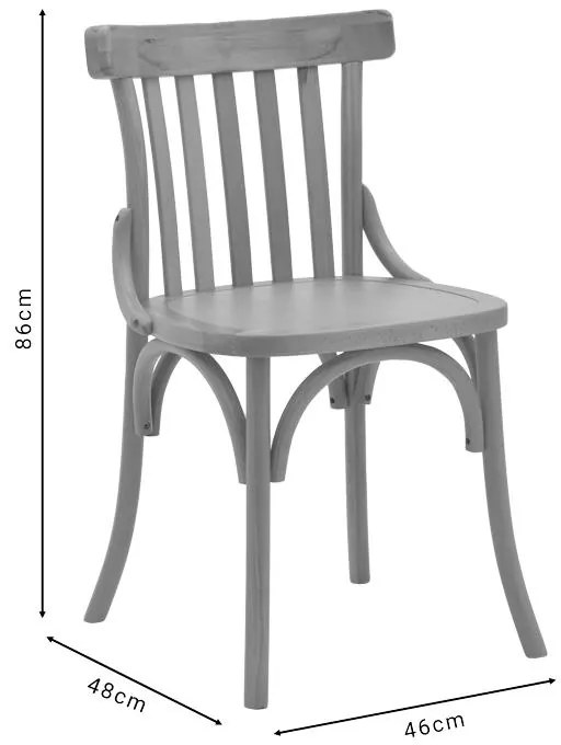 Καρέκλα Flisbie φυσικό ξύλο οξιάς 46x48x86εκ 46x48x86 εκ.
