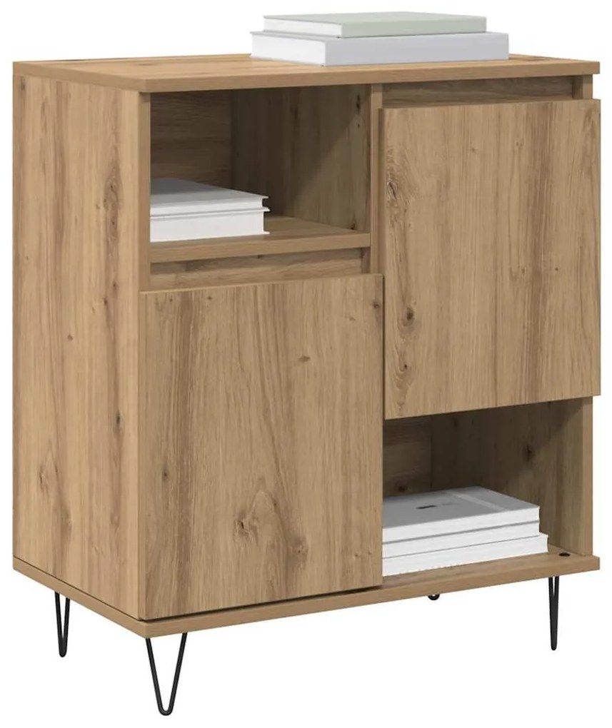vidaXL Παραδοσιακά Πλευρικά Έπιπλα 2 pcs artisan δρυς 120 x 35 x 70 εκ