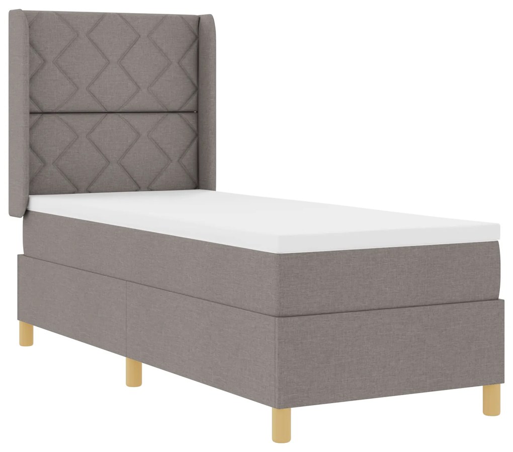 vidaXL Κρεβάτι Box Spring με Στρώμα Ταμπά 80x200 εκ. Υφάσματα