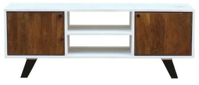 Τηλεόραση DKD Home Decor Λευκό 135 x 35 x 40 cm Μέταλλο Ξύλο από Μάνγκο
