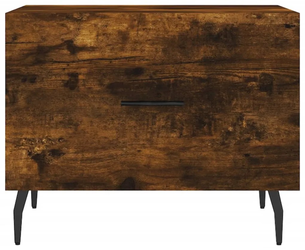 vidaXL Τραπεζάκια Σαλονιού 2 τεμ Καπνιστή Oak 50x50x40 εκ Επεξ. Ξύλο