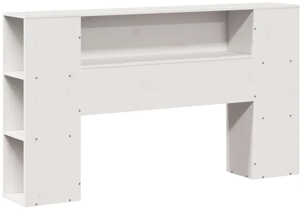 vidaXL Σκελετός Κρεβ. Χωρίς Στρώμα Λευκό 135x190 εκ Μασίφ Πεύκο