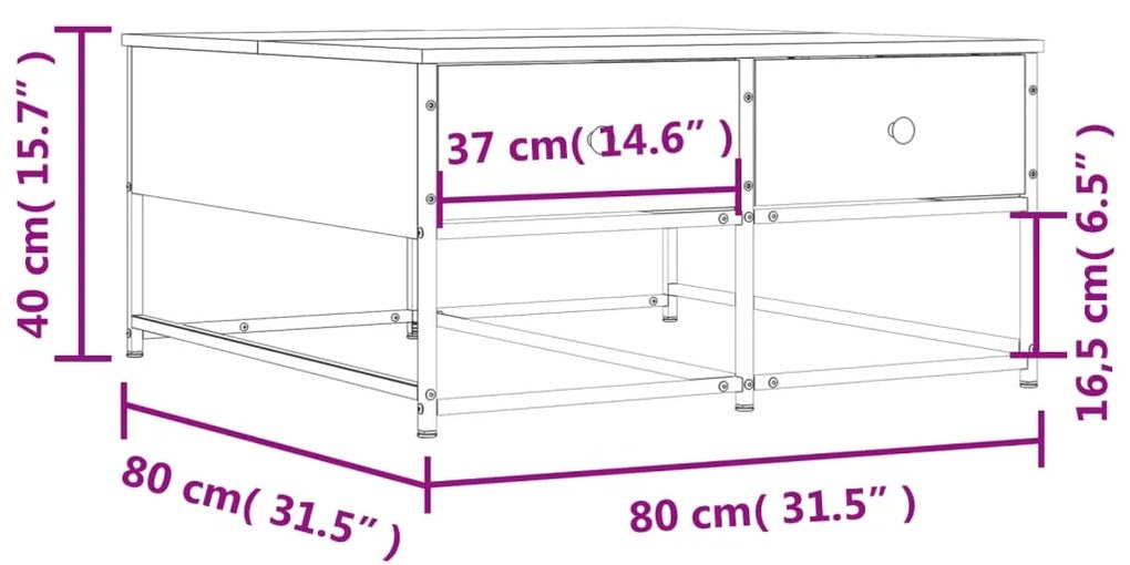 ΤΡΑΠΕΖΑΚΙ ΣΑΛΟΝΙΟΥ ΓΚΡΙ SONOMA 80X80X40 ΕΚ. ΕΠΕΞΕΡΓΑΣΜΕΝΟ ΞΥΛΟ 835357