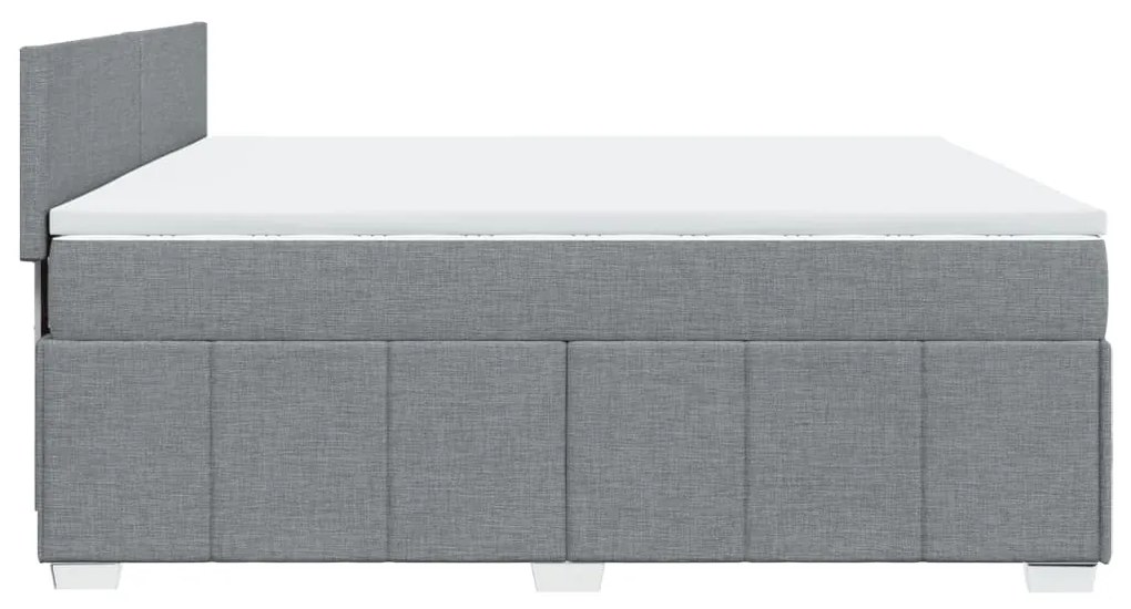 ΚΡΕΒΑΤΙ BOXSPRING ΜΕ ΣΤΡΩΜΑ ΑΝΟΙΧΤΟ ΓΚΡΙ 200X200 ΕΚ. ΥΦΑΣΜΑΤΙΝΟ 3289468