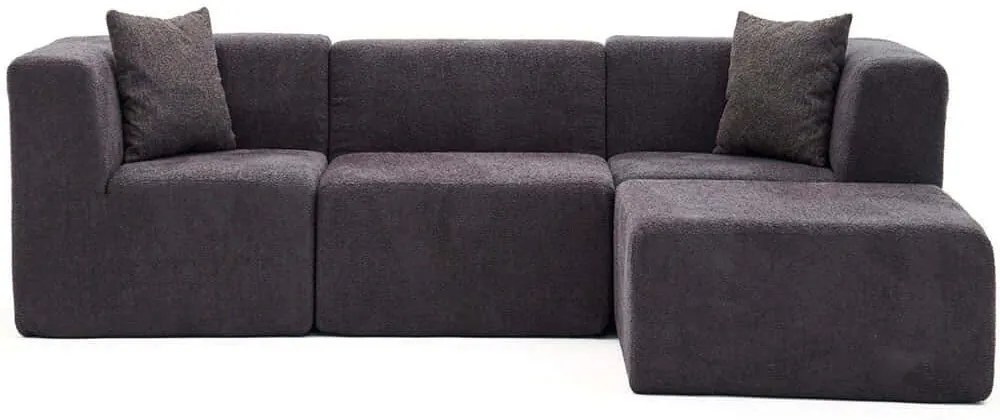 Καναπές Γωνιακός Raks 825BLC5265 245x165x70cm Anthracite