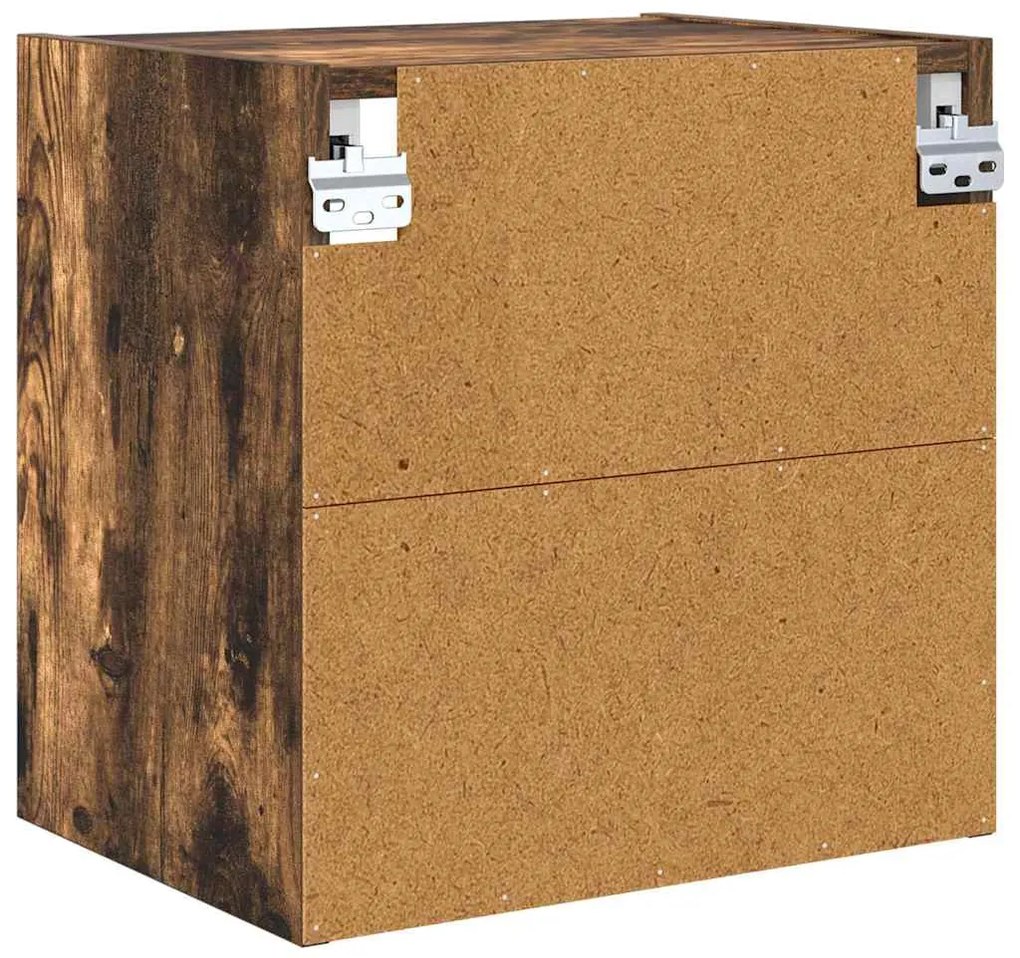 vidaXL Κρεμαστό ντουλάπι Καπνιστό Δρύς 40 x 29,5 x 40 εκ.