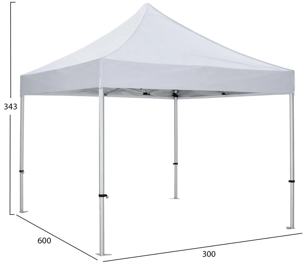 Κιόσκι Gazebo Επαγγελματικό Βαρέως τύπου MATTHEW-AL C6313 Πτυσσόμενο Αλουμινίου 3x3x3,4Yμ.
