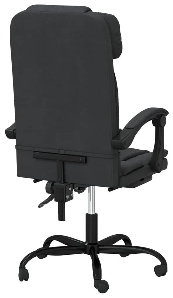 Καρέκλα Γραφείου Ανακλινόμενη Μαύρη Συνθετικό δέρμα - Μαύρο
