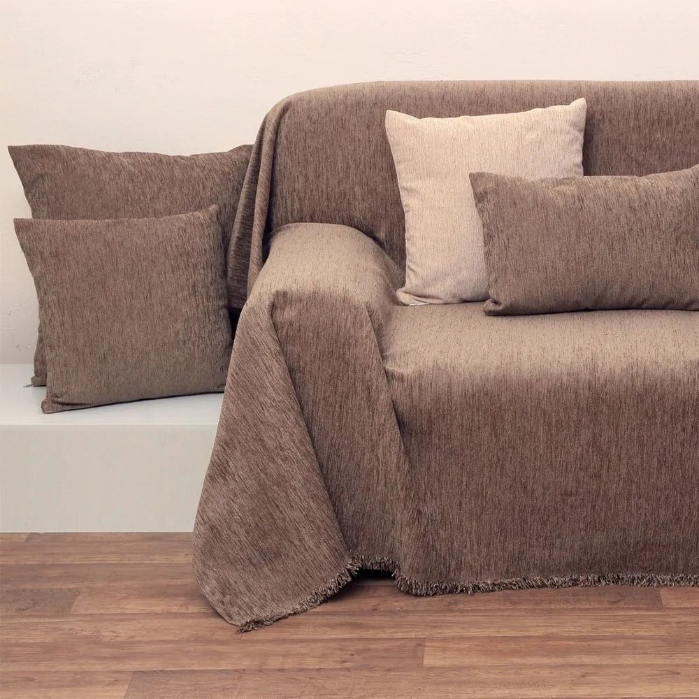 Ριχτάρι Ζακάρ Σενίλ 1300 Greige Anna Riska Four-Seater 180x320cm Chenille