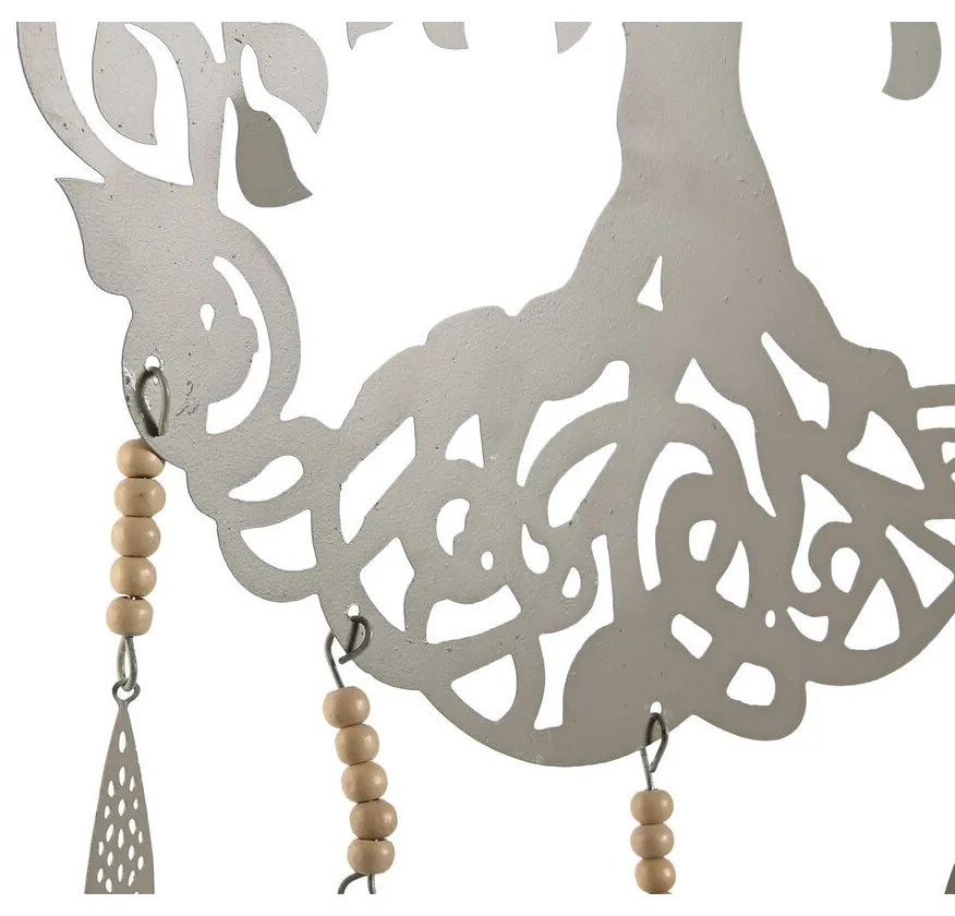 Κρεμαστή διακόσμηση Home ESPRIT Μπλε Λευκό Γκρι Ροζ Σίδερο Δέντρο 33 x 1 x 77 cm (4 Μονάδες)