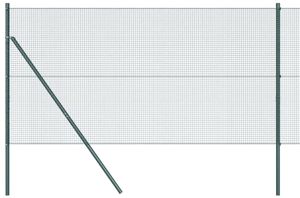 vidaXL Στύλος Περιφράξεων Πράσινο 10 x 1 μ (16 x 16 mm πλέγμα) Ατσάλι