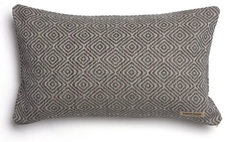 Μαξιλαροθήκη Διακοσμητική Panion Classic Anthracite-Grey Aslanis Home 30X50 Βαμβάκι-Chenille