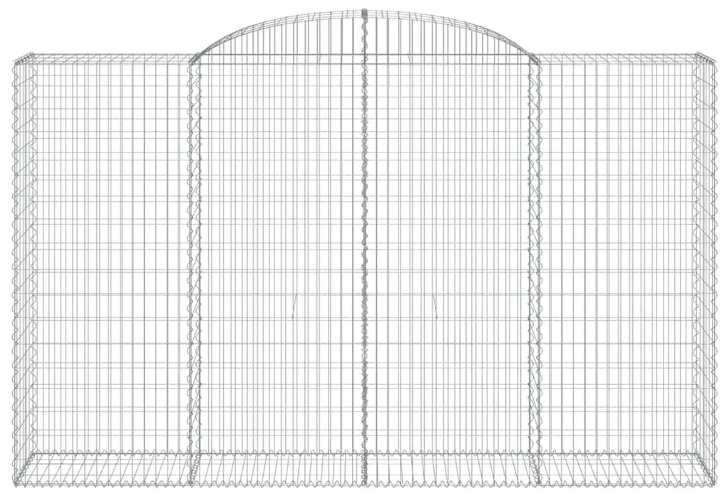 vidaXL Συρματοκιβώτια Τοξωτά 15 τεμ. 300x50x180/200 εκ. Γαλβαν. Ατσάλι