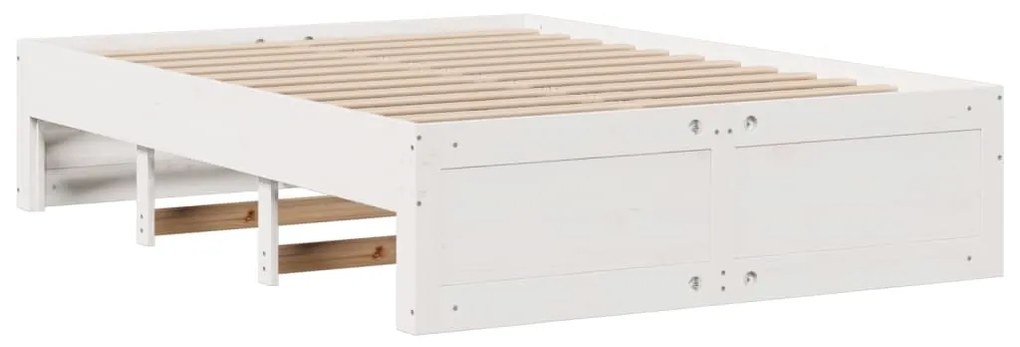 vidaXL Κρεβάτι Βιβλιοθήκη Χωρίς Στρώμα 160x200 εκ Μασίφ Ξύλο Πεύκου