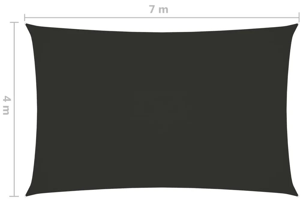 Πανί Σκίασης Ορθογώνιο Ανθρακί 4 x 7 μ. από Ύφασμα Oxford - Ανθρακί