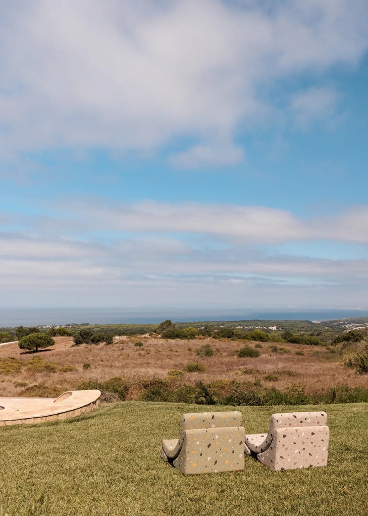 Terrazzo Καρεκλα Moon Υφασμα Μπουκλε / Σενιλ Ανοιχτό Πράσινο