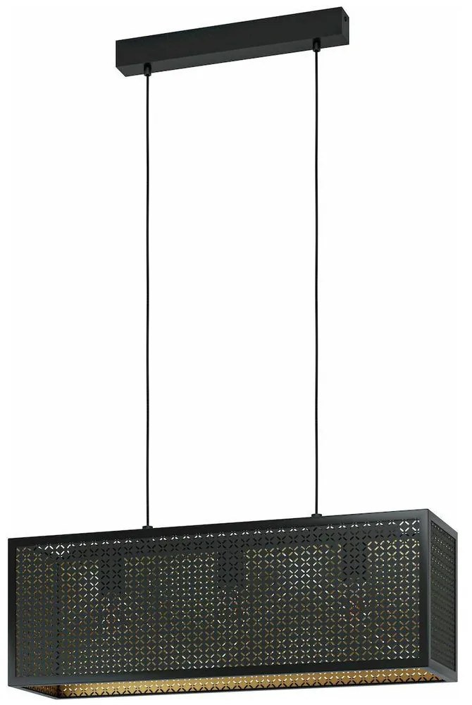 Φωτιστικό Οροφής - Ράγα 43559 Sallicano 3/E27 Black-Gold Eglo Metal