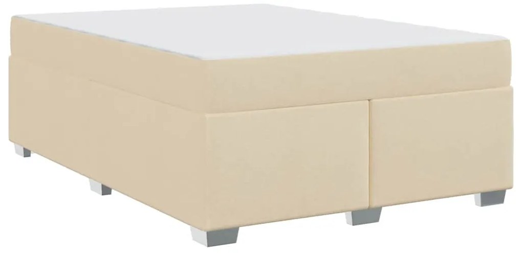 vidaXL Σκελετός Κρεβατιού Άλλο Κρεμ 140 x 200 cm ύφασμα