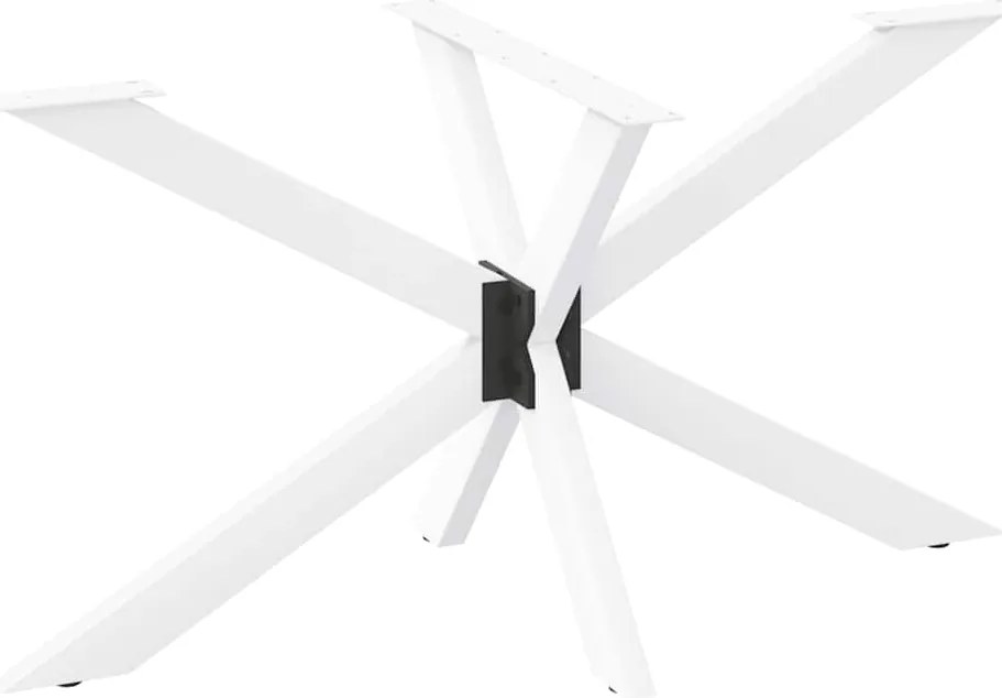 Τραπεζαρία με Πόδια σε Σχήμα Αράχνης Λευκό 120 x 68 x (72-73) εκ. Ατσάλι