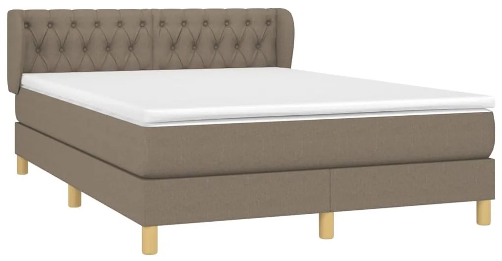 ΚΡΕΒΑΤΙ BOXSPRING ΜΕ ΣΤΡΩΜΑ TAUPE 140X200 ΕΚ. ΥΦΑΣΜΑΤΙΝΟ 3127049