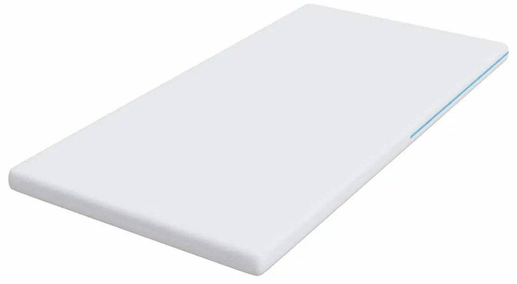 vidaXL Στρώμα επικάλυψης Λευκό 90 x 200 cm Υφασμα Jacquard