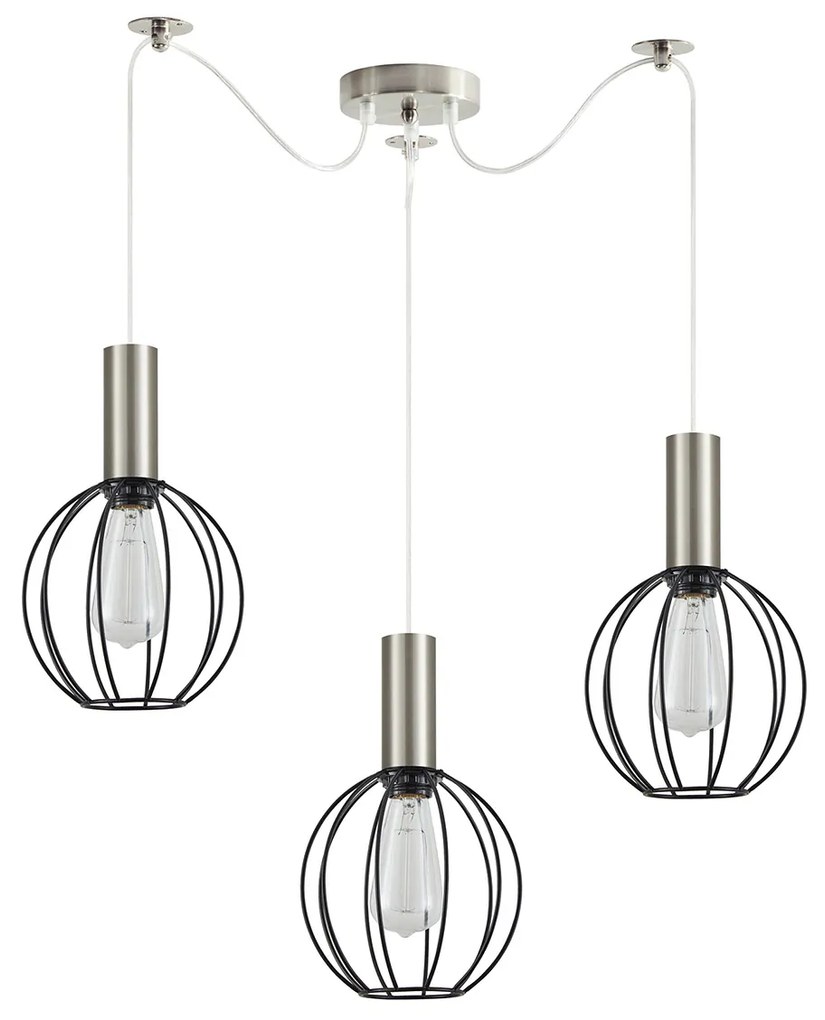 Φωτιστικό Οροφής Τρίφωτο Homelighting 77-8444 Nickel