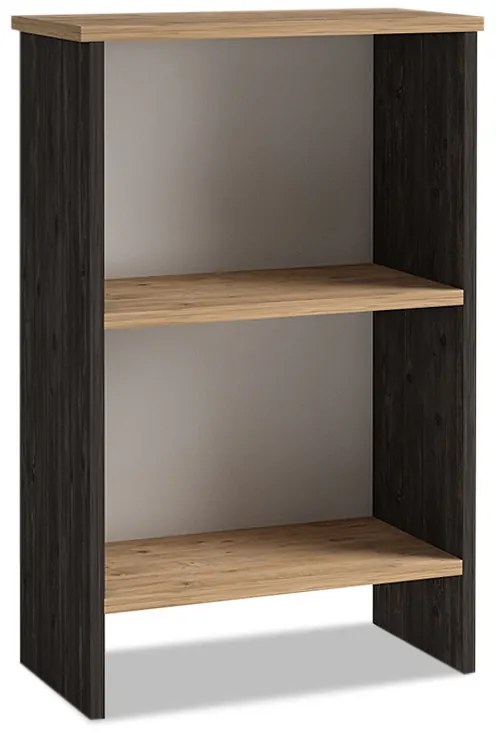 Βιβλιοθήκη μελαμίνης Flora Megapap χρώμα industrial grey - oak 52x25x80εκ.-GP022-0074,1