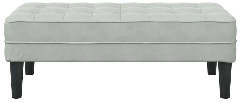 vidaXL Παγκάκι Ανοιχτό γκρι 113 x 57 x 39 εκ. Βελούδο