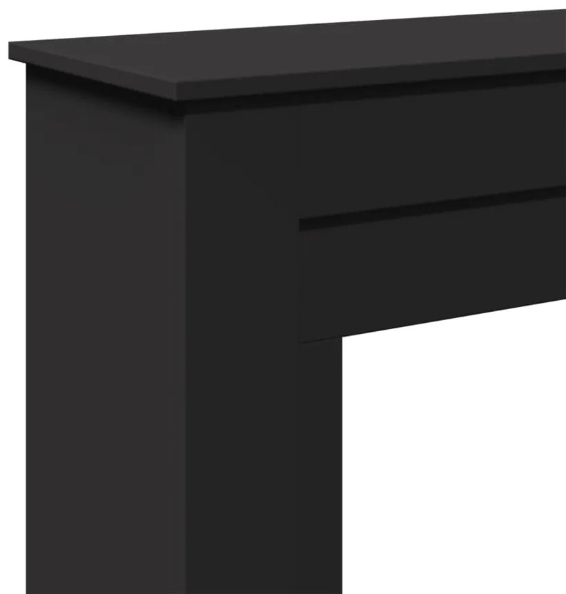 vidaXL Πλαίσιο Τζακιού Μαύρο 90x30x90 εκ. από Επεξ. Ξύλο