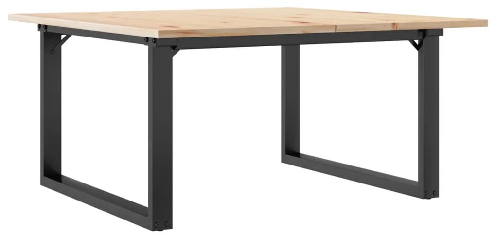 vidaXL Τραπεζάκι Σαλονιού Πλαίσιο Ο 90x90x45εκ Μασίφ Πεύκο/Ατσάλι