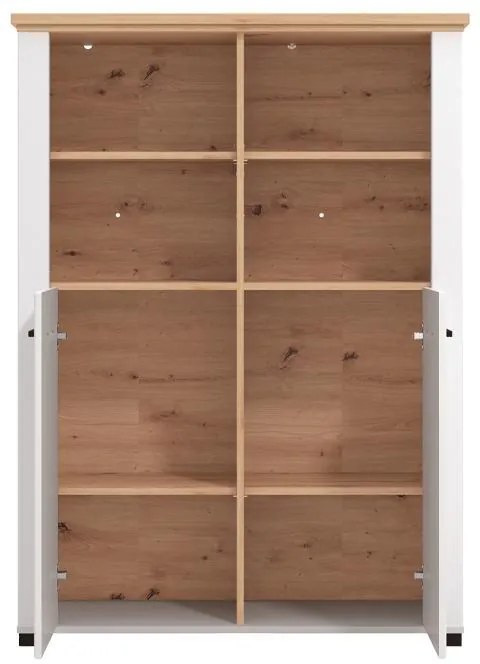 Βιτρίνα Valencia POP 2K Λευκό - Artisan Oak - Λευκό Μάτ 103.5x41x143 εκ. 103.5x41x143 εκ.