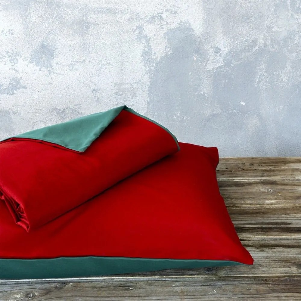 Παπλωματοθήκη Abalone (Σετ 3τμχ) Red - Green Nima Υπέρδιπλo 220x240cm Microfiber