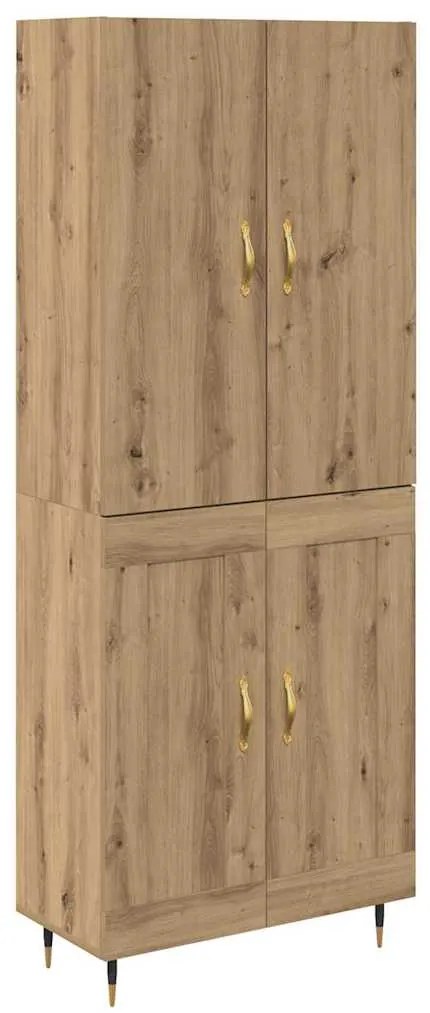 vidaXL Highboard Artisan Oak 69,5 x 34 x 180 εκ. Επεξεργασμένο ξύλο