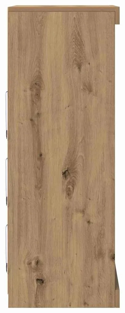 vidaXL Πλαϊνό γραφείο artisan δρυς 60.5 x 37 x 100 εκ