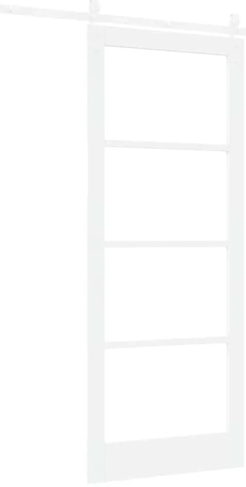 vidaXL Συρόμενη Πόρτα Λευκό 86 x 211 cm Μασίφ ξύλο πεύκου
