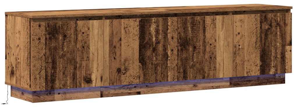 vidaXL Κουτί τηλεόρασης με LED Παλιό Ξύλο 180x38x49 εκ Επεξεργασμένο Ξύλο