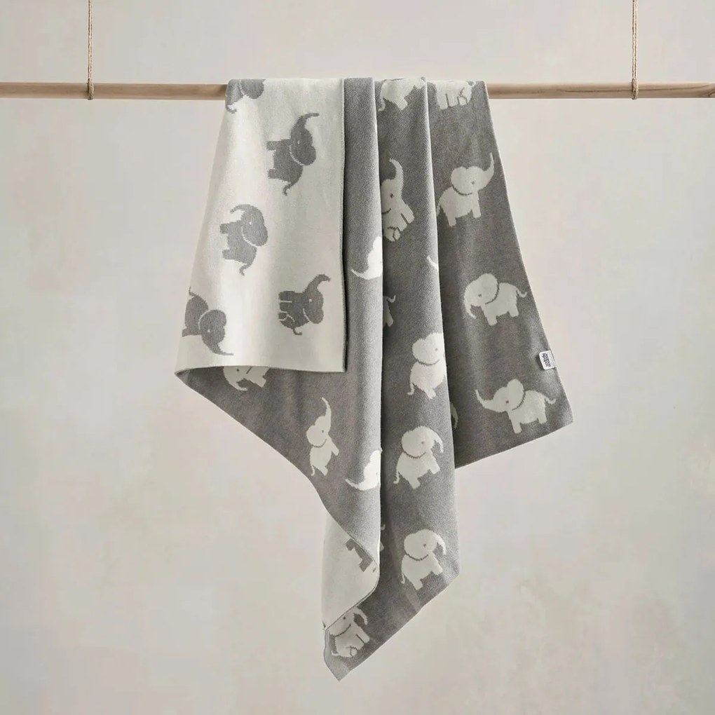 Κουβέρτα Πλεκτή Αγκαλιάς (80x100) Mamas &amp; Papas WTTW Elephant 7883WW202