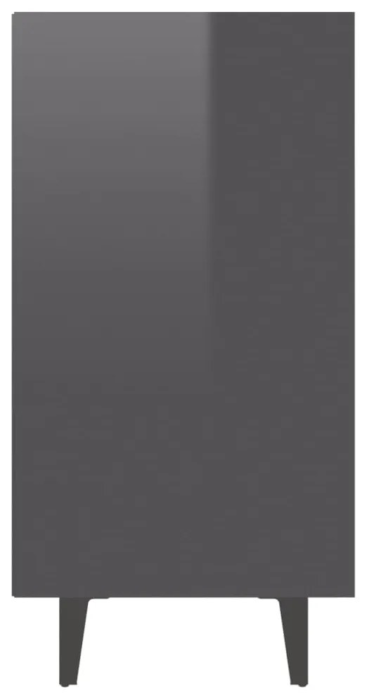 vidaXL Ραφιέρα Γυαλιστερή Γκρι 103,5 x 35 x 70 εκ. από Επεξ. Ξύλο