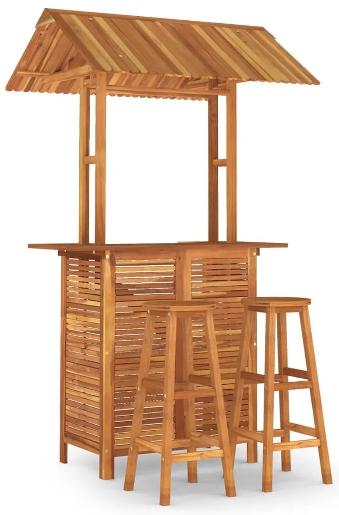 vidaXL Σετ Επίπλων Μπαρ Κήπου 3 Τεμαχίων από Μασίφ Ξύλο Ακακίας