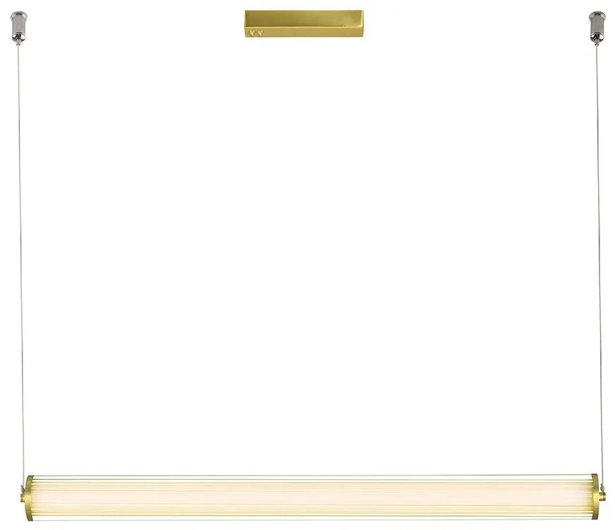 Φωτιστικό Οροφής - Ράγα Led Frida 4237800 Gold Mat Viokef Metal, Glass