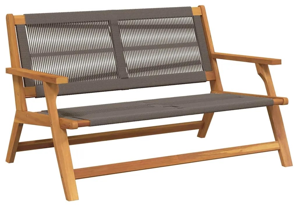 vidaXL Παγκάκι Κήπου Γκρι 76x122x73 εκ, Φτιαγμένο από μασίφ ξύλο ακακίας.