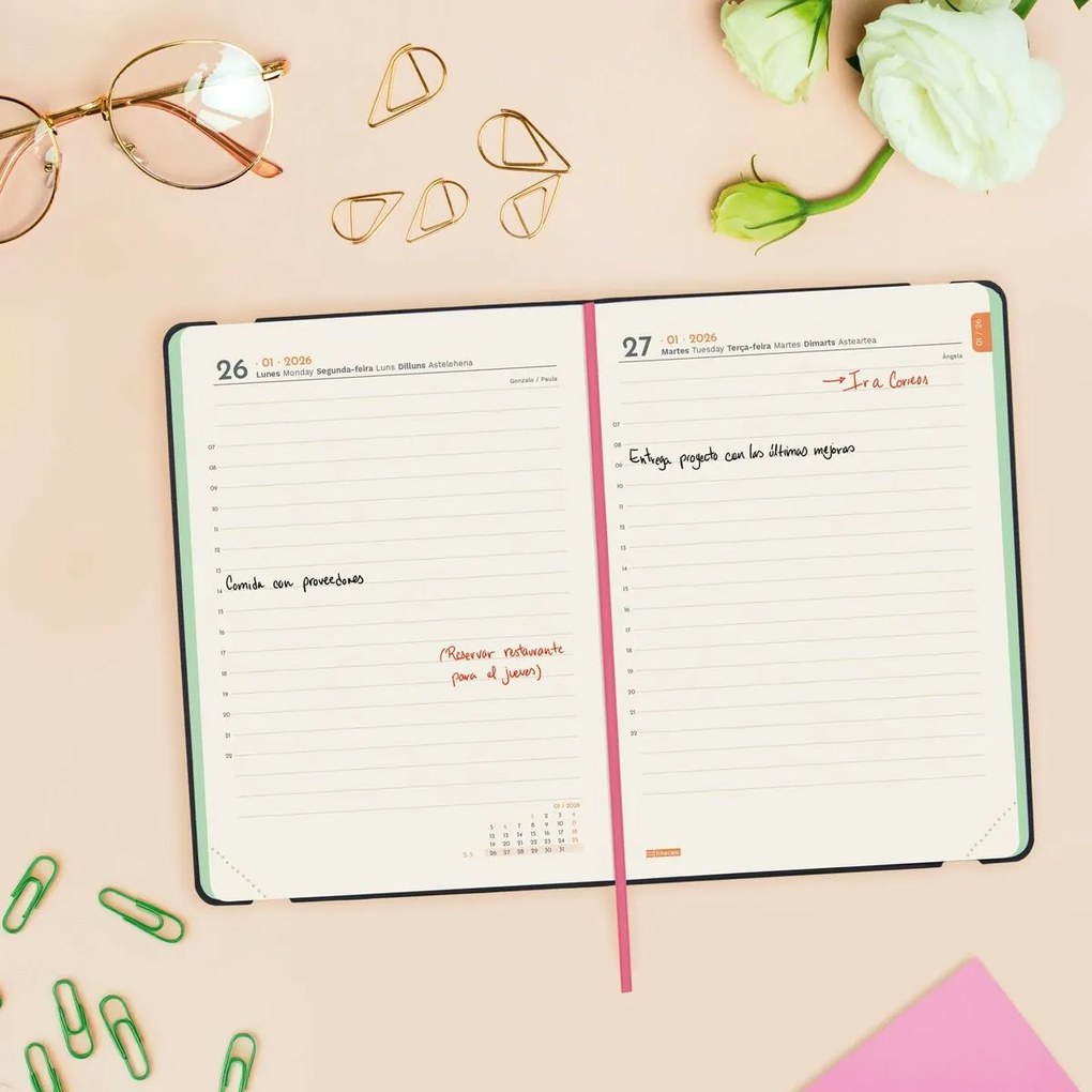 Ατζέντα Finocam FLEXI JOY Bloom 11,8 x 16,8 cm 2026